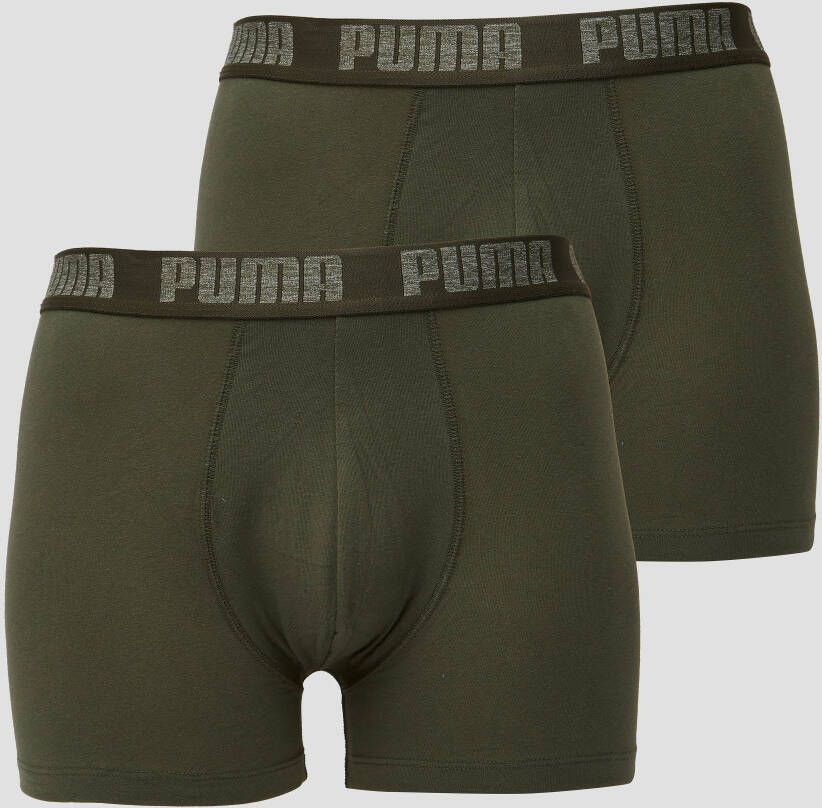 Puma basic boxershort 2-pack groen heren
