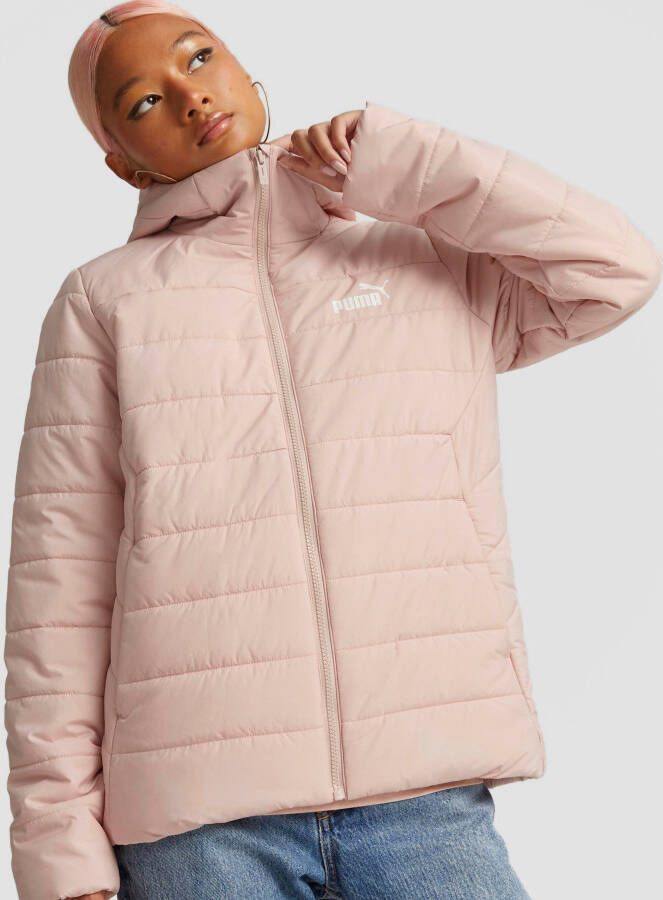 Puma ess hooded padded winterjas roze dames - Foto 2