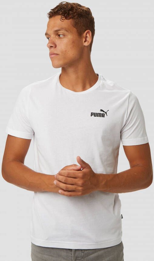 Puma essential small logo shirt wit heren