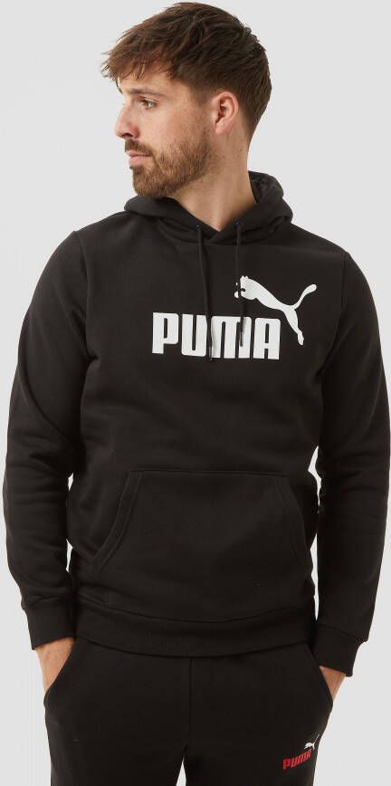 Puma essentials big logo fleece trui zwart heren