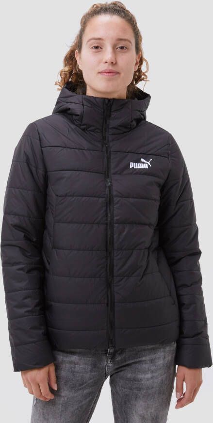 Puma essentials hooded padded winterjas zwart dames