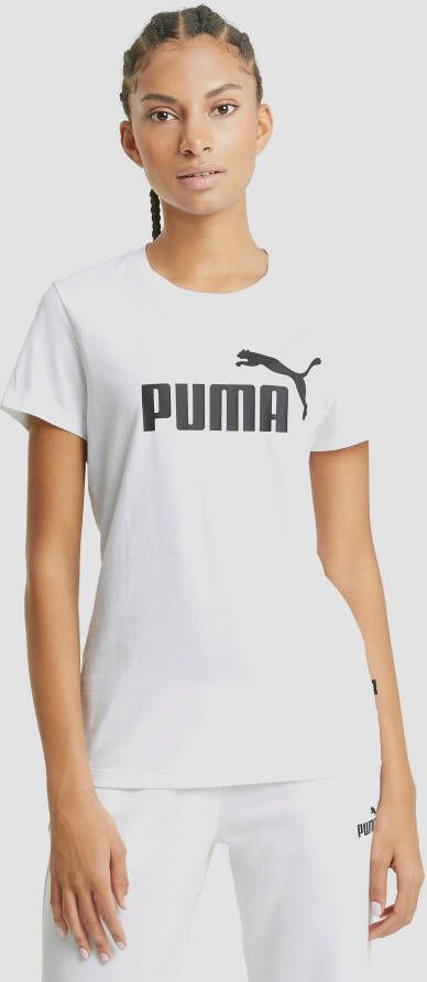 Puma Essentieel Logo T-shirt voor Vrouwen White Dames - Foto 3