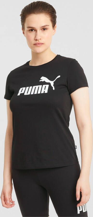 Puma essentials logo shirt zwart dames