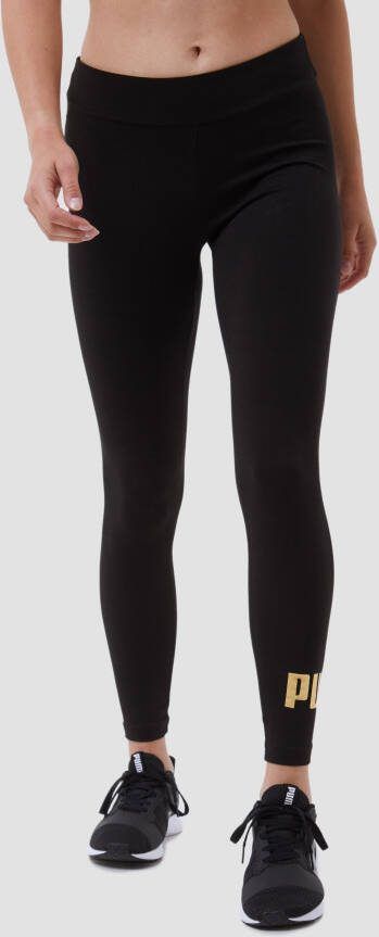 Puma essentials+ metallic legging zwart goud dames - Foto 2