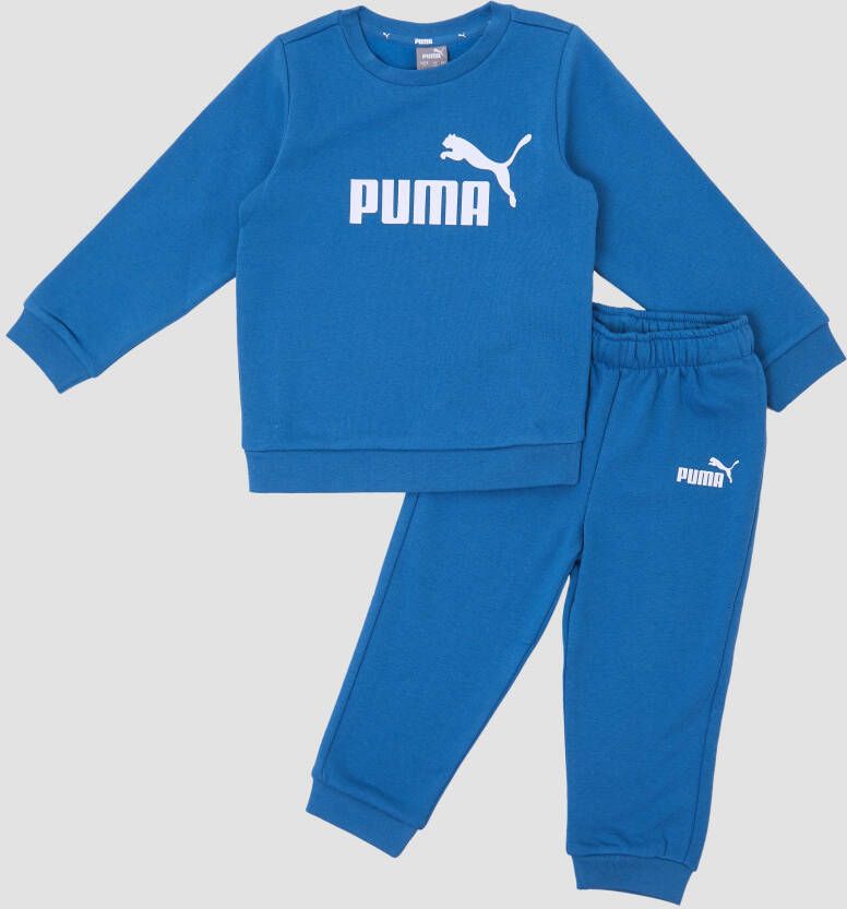 Puma essentials minicatrs crew joggingpak blauw baby