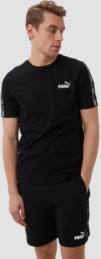 Puma essentials+ tape shirt zwart heren
