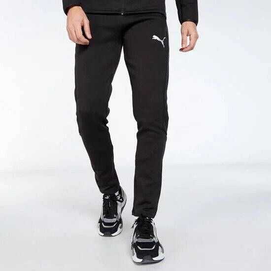 Puma Zwarte lichtgewicht trainingsbroek met Evostripe snit Black Heren