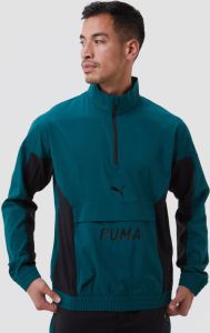 Puma fit woven half-zip sportjas groen heren