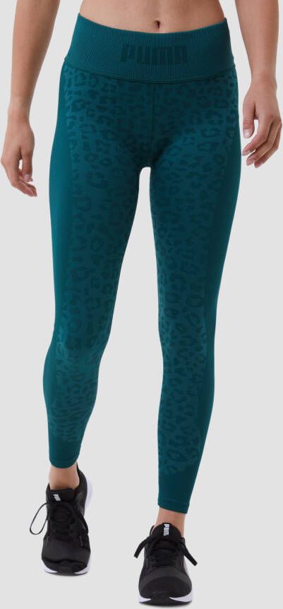 Puma formknit seamless high waist 7 8 sporttight groen dames