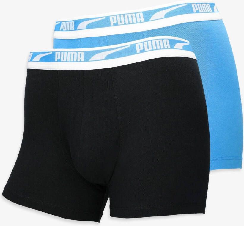 Puma multilogo boxers 2-pack zwart blauw heren