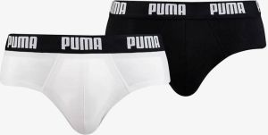 Puma Basic Briefs voor Mannen BiPack Slips Zwart Heren