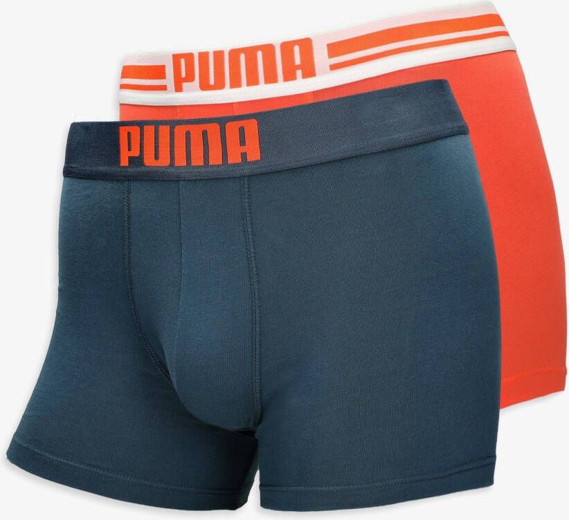 Puma placed logo boxers 2-pack rood blauw heren