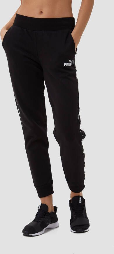 Puma power tape fleece joggingbroek zwart dames
