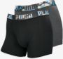 Puma print boxers 2-pack zwart grijs heren - Thumbnail 1