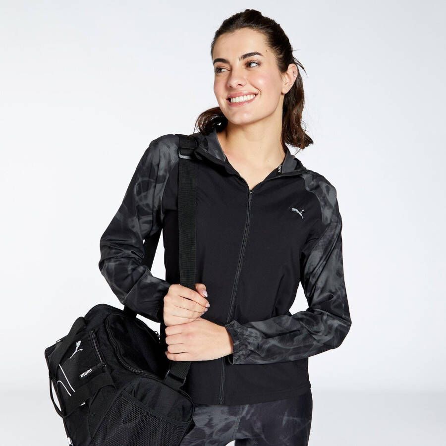 Puma run favorite windstopper hardloopjas zwart dames