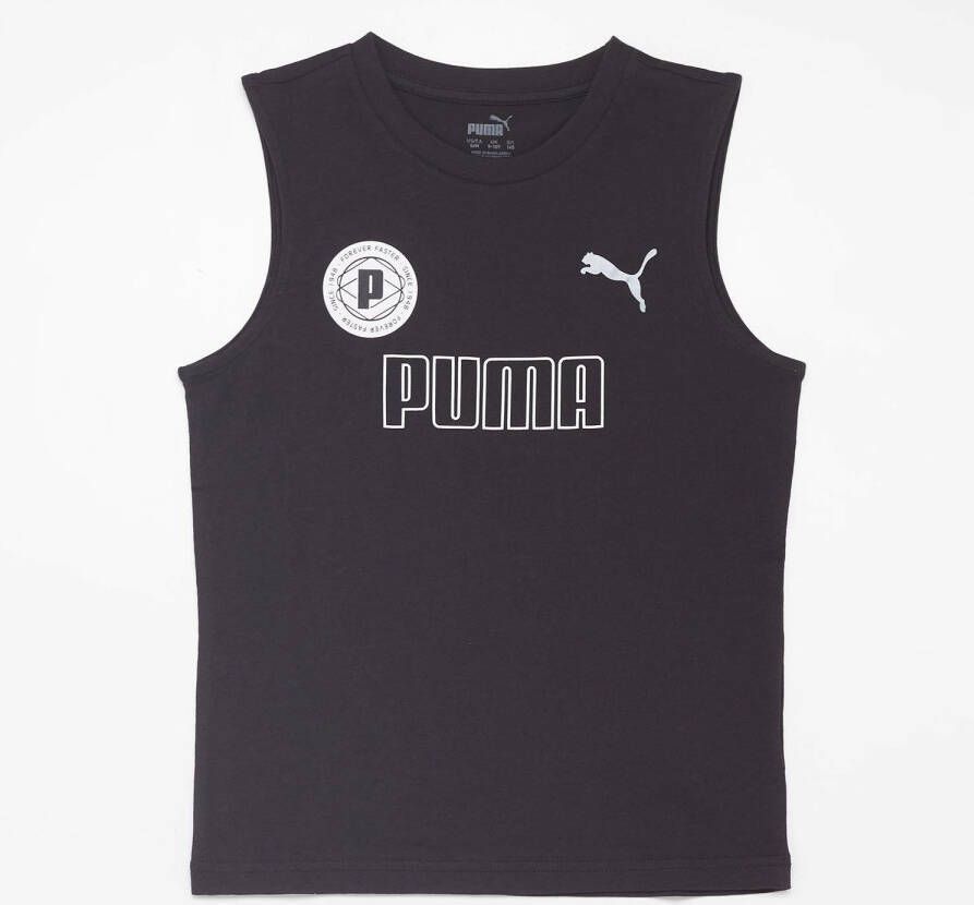 Puma T-shirt Zwart Tanktop Jongens