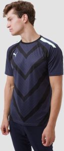 Puma teamliga graphic jersey voetbalshirt blauw geel heren