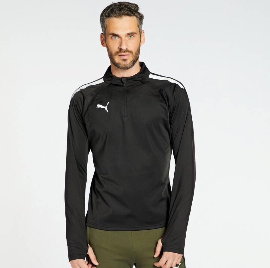 Puma teamliga voetbaltop zwart wit heren