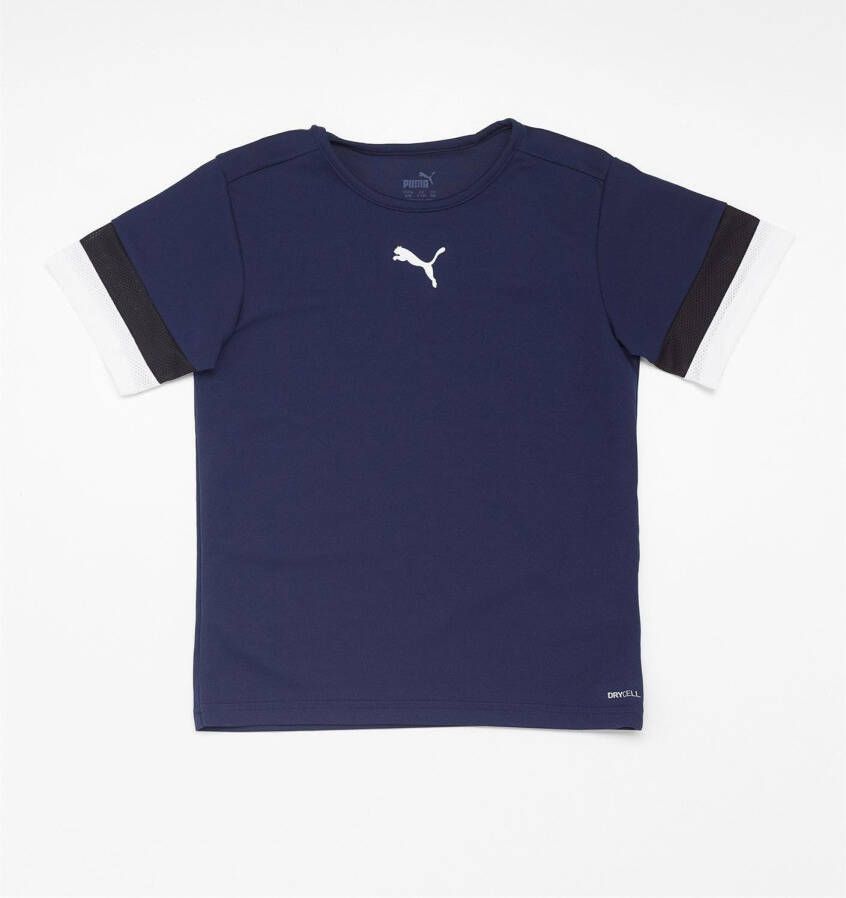 Puma teamrise voetbalshirt blauw wit kinderen