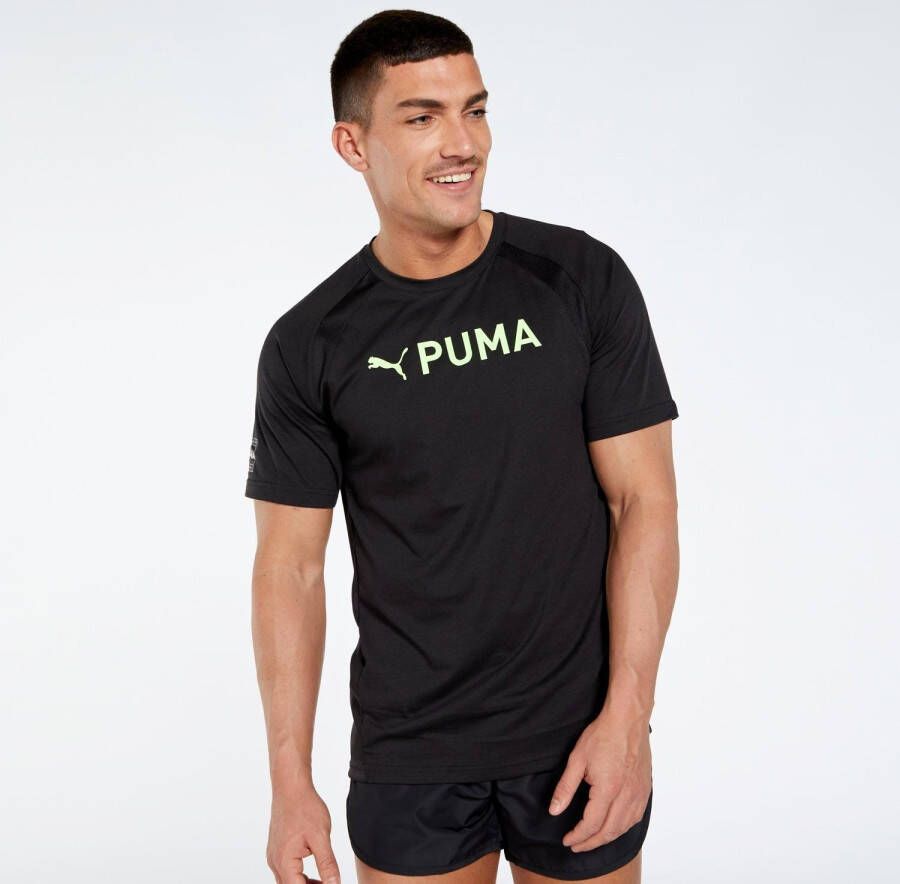 Puma ultrabreathe sportshirt zwart groen heren