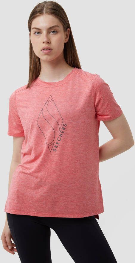 Skechers diamond blissful hardloopshirt roze dames