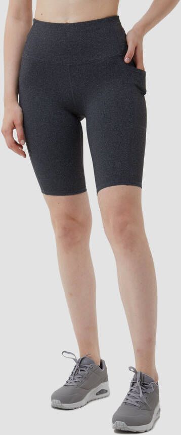 Skechers goflex high waist 10 hardloop bikershorts grijs dames