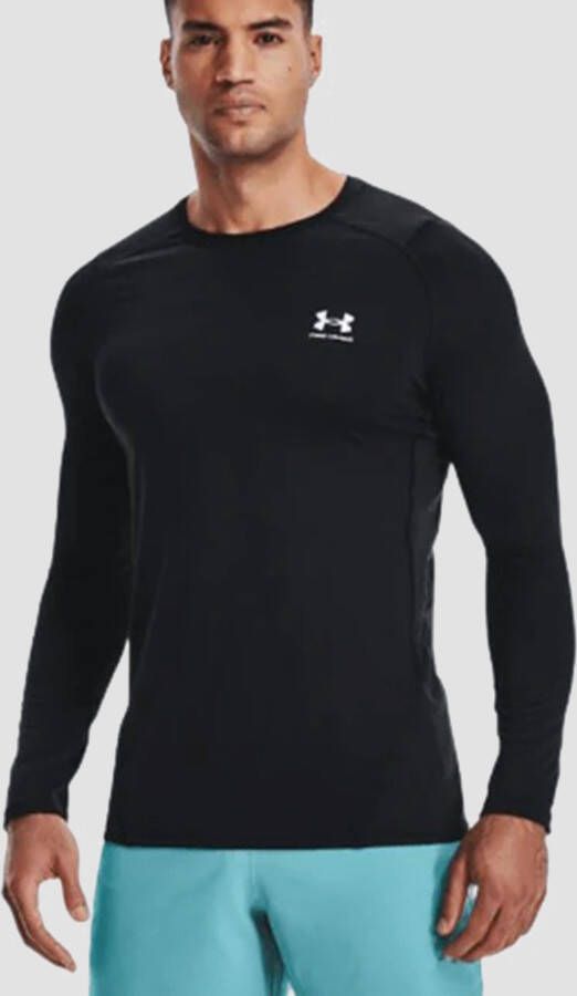 Under Armour heatgear fitted long sleeve sportshirt zwart heren