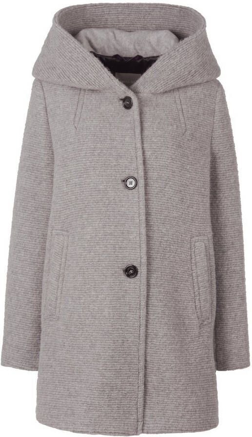 Amber & June Korte jas met capuchon Gray Dames