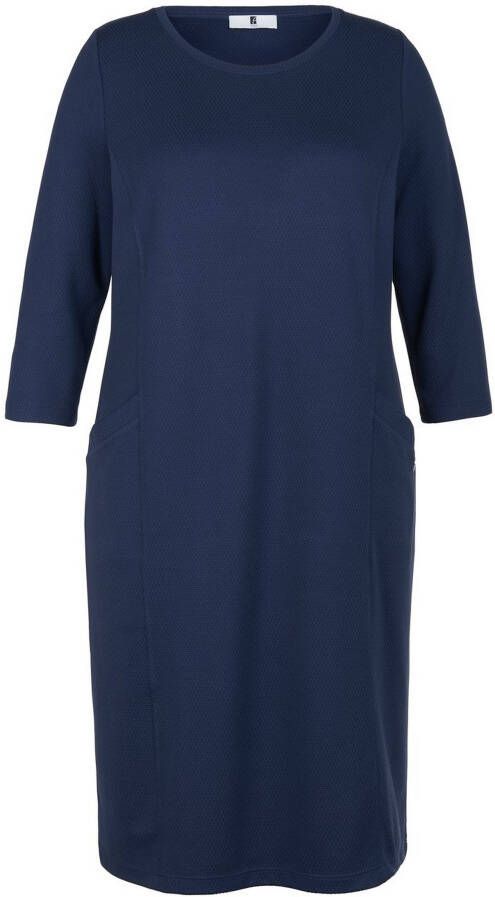 Anna Aura Jersey jurk 3 4-mouwen Van blauw