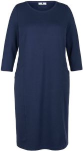 Anna Aura Jersey jurk 3 4-mouwen Van blauw