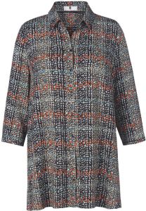 Anna Aura Lange blouse 3 4-mouwen Van multicolour