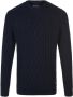 Barbour Trui ronde hals en kabelmotief Van blauw - Thumbnail 1