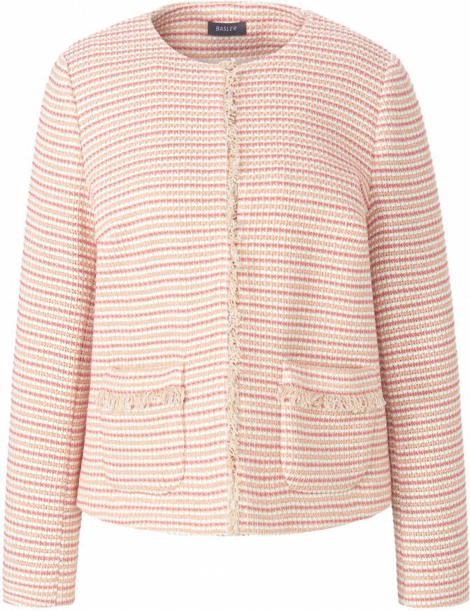 Basler Blazer in kort model ronde hals Van multicolour