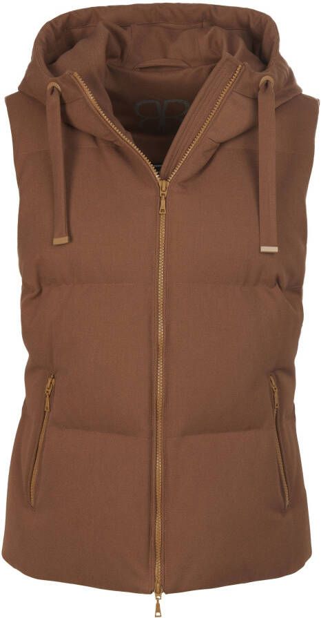 Basler Donzen bodywarmer 2-wegritssluiting Van bruin