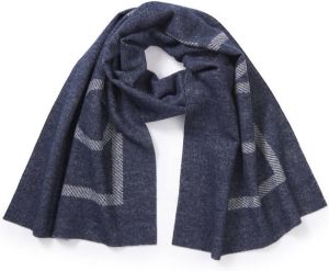 Basler Wollen sjaal 100% scheerwol Van blauw