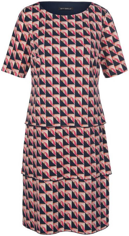 Betty Barclay jurk Elena met all over print donkerblauw fuchsia - Foto 2