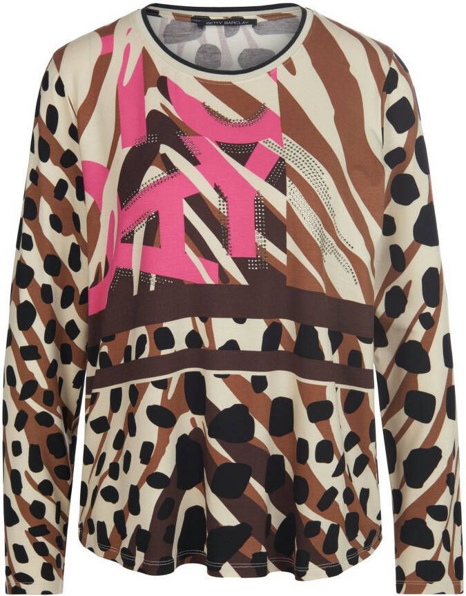 Betty Barclay Shirt ronde hals en lange mouwen Van bruin