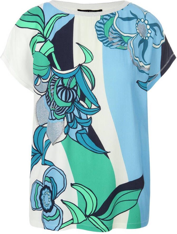 Betty Barclay Shirt ronde hals en print Van blauw