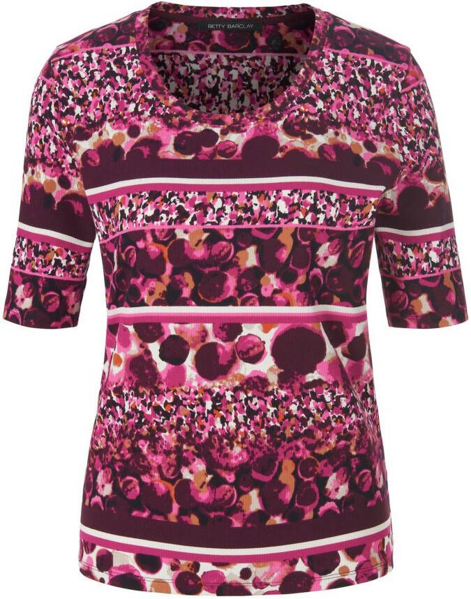 Betty Barclay Shirt ronde hals en print Van pink