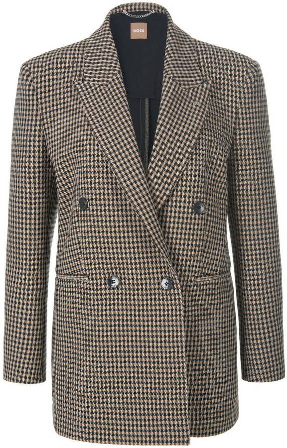Boss Blazer met ruitmotief model 'Jekira'