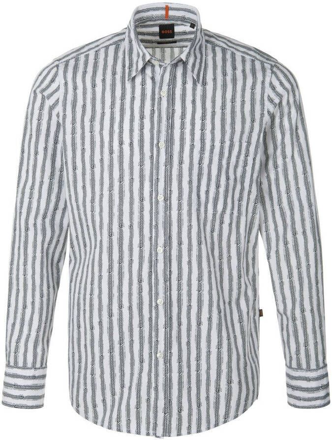 Boss Orange Vrijetijdsoverhemd van katoen met all-over motief model 'Relegant'