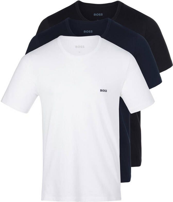 Boss T-shirt met labelstitching in een set van 3 stuks model 'Classic' - Foto 12