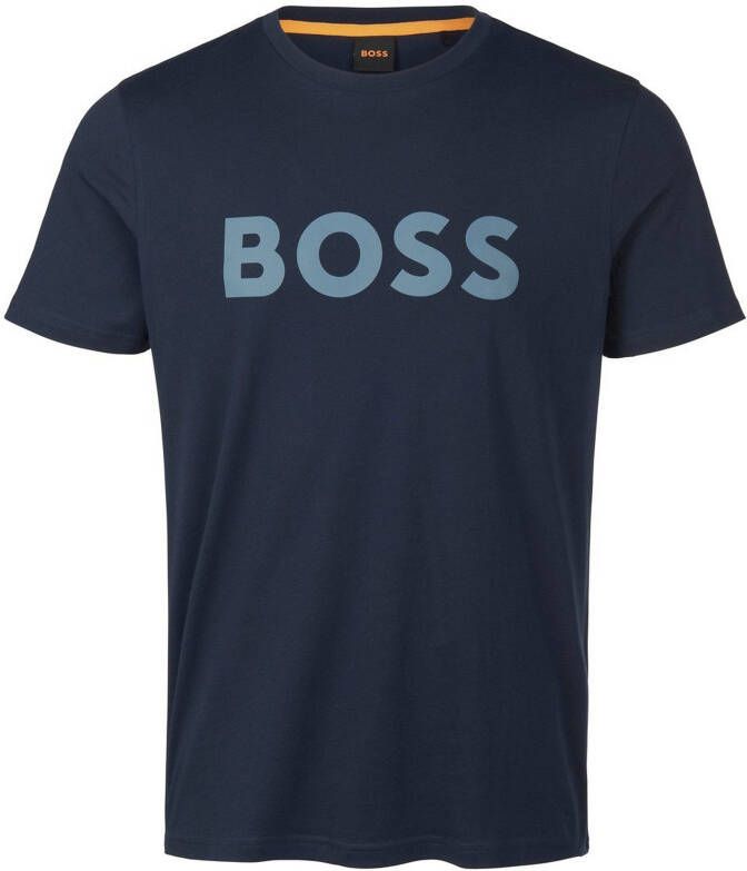 BOSS Jerseyshirt Thinking 1 Van blauw