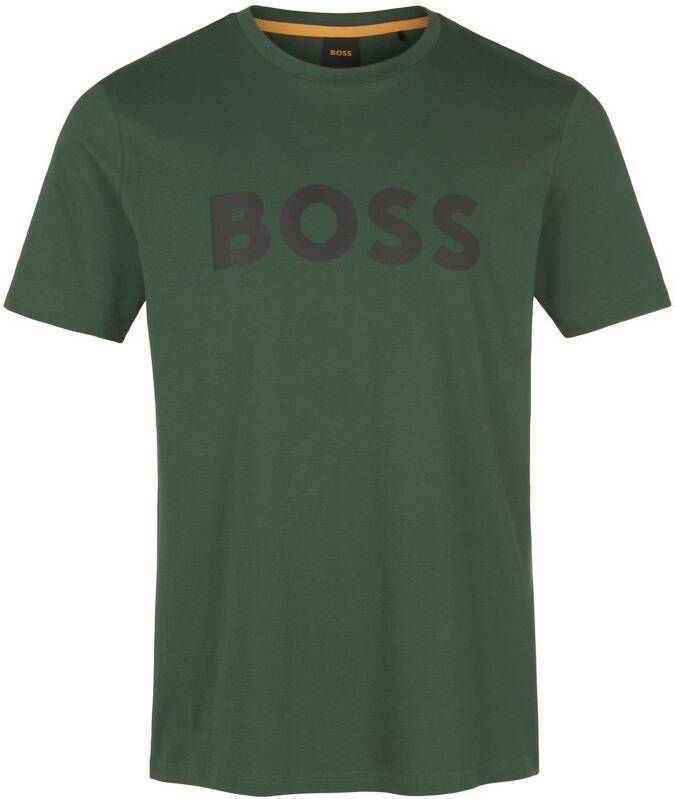 BOSS Jerseyshirt Thinking 1 Van groen