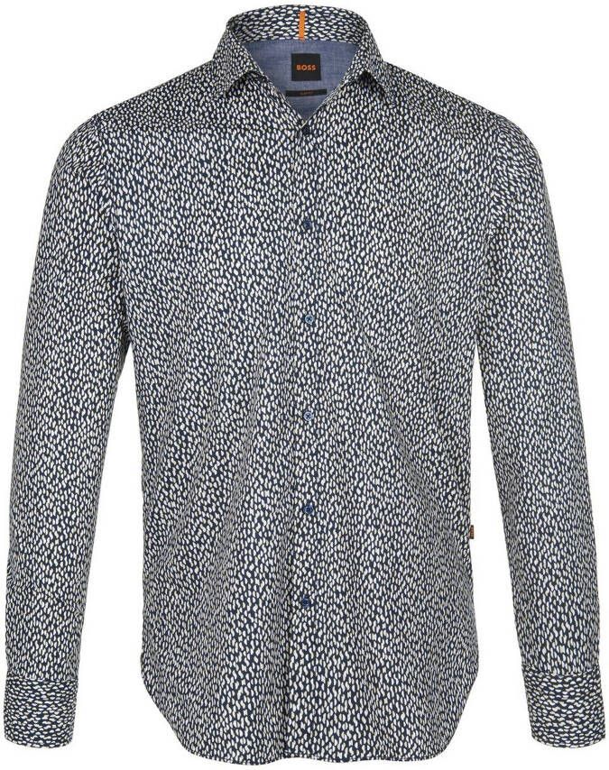 Boss Orange Slim fit vrijetijdsoverhemd met kentkraag model 'Magneton'