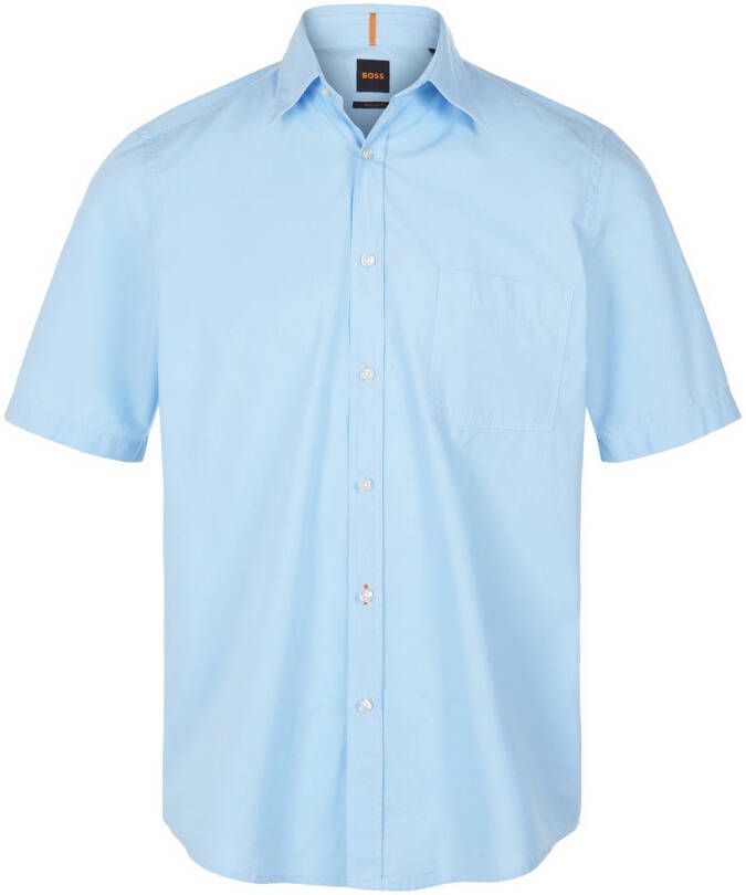 Boss Short Sleeve Relegant Overhemd Lichtblauw