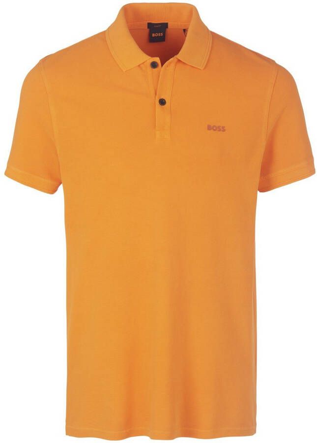 Boss Orange Slim fit poloshirt met labelpatch model 'Prime'