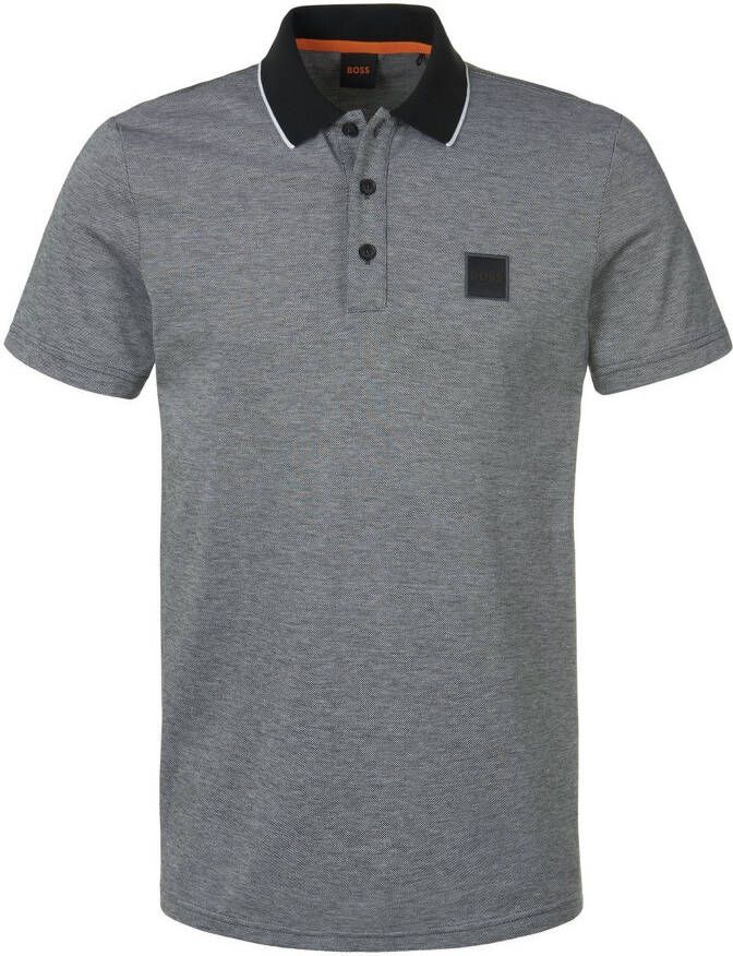 Boss Orange Slim fit poloshirt met labelpatch model 'Oxford'