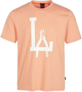 Boss Orange T-shirt met labelprint model 'Meccano'