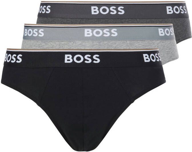 Hugo Boss 3-Pack Katoenen Briefs met Logotailleband Multicolor Heren